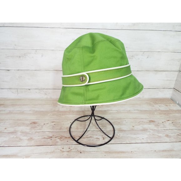 Coach Accessories - COACH Green Sateen Sunhat